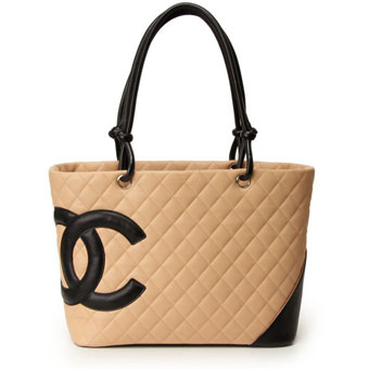 CHANEL シャネル カンボンライン コピー CH-BAG128 ラージトート ベージュ ブラック